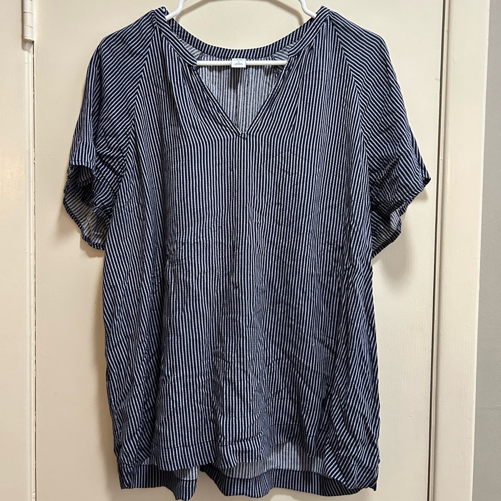 Old Navy V-neck Stripped Loose Flowy Top
